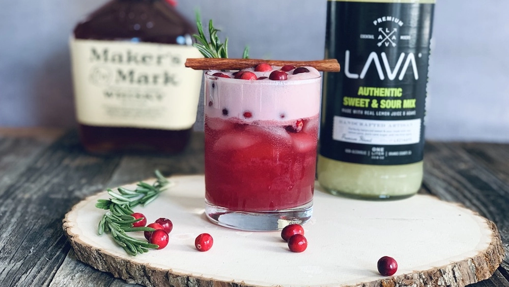 Cranberry Cinnamon Whiskey Sour